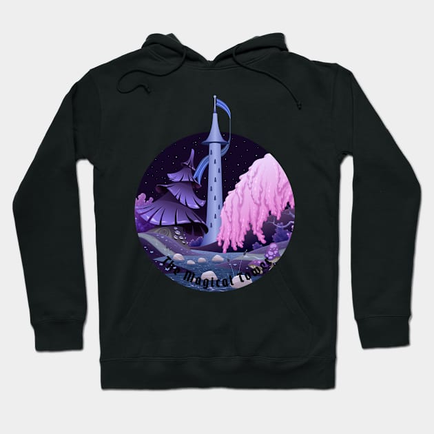 The magical Tower- Fantasy Hoodie by Eva Wolf